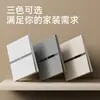 Panel de Plástico Mate con Tacto de Piel, Gris Grande 86, Enchufe de Pared para TV Doméstico Oculto con Interfaz de Cable de Red