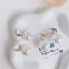 Pendientes Grandes de Perla Aguja de Plata S925 Pendientes Curvos Personalizados Más Fáciles de Combinar Pendientes Grandes Exagerados Pendientes Estilo Palacio