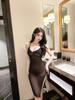 Lemon Story Lingerie Sexy Sexy Puro Desejo Tentação Vestido Macacão Sem Tirar Revela Seios Pequenos Quentes 8186