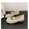 Zapatos Planos de Mujer con Tacón Grueso y Corte Bajo, Nuevo Estilo Otoño e Invierno 2026, Zapatos Mary Jane de Malla Transpirable con Punta Redonda, Mocasines