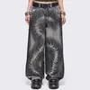 Nuevos Pantalones Anchos de Calle Estilo Americano, Jeans Casuales Otoñales Europeos y Americanos con Estampado de Insectos