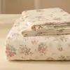 2026 Novo Estilo Estilo Pastoral Dupla Camada Gaze Estampada Lençol de Cama de Solteiro Peça Única Lençol de Cama