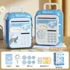 Cofrinho de Impressão Digital Automático de Rolar Dinheiro Infantil Transfronteiriço Caixa de Senha Som e Luz Elétricos Grande Capacidade Máquina Inteligente de Depósito