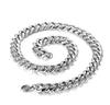 Cadena cubana de acero inoxidable europeo y americano de acero de titanio simple corta de moda hip hop para hombres y mujeres collar de acero de titanio cadena de acero inoxidable