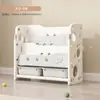 Rack de armazenamento de brinquedos infantis Armazenamento doméstico Armário de livros ilustrados de acabamento multicamadas Estante de livros de livros de alta capacidade de classificação de estante do bebê Caixa de armazenamento de grande capacidade