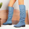 Otoño 2026 Nueva Llegada Comercio Exterior Tallas Grandes para Mujer Casual Cómodo Estilo Europeo Americano Moda Ropa Exterior Botas Talla Única