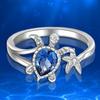 Vacaciones en la playa transfronterizas entre Europa y América Viento hawaiano Verano Océano Lindo Animal Tortuga Tortuga Estrella de mar Anillo de niña linda