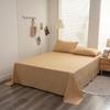 Estilo Ins Cor Lisa Algodão Lavado Cama Lençóis de Cama Algodão Puro Tipo Peça Única a Colcha de Algodão Puro Lençóis de Elástico Produto Único Par de Fronhas Frete Grátis