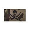 Haike Outdoor Insignia Luminosa Pirata Barbanegra Edward Velcro Insignia de Moral Táctica Reflectante Adhesivo para Bolsa
