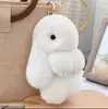 Piel de Conejo Rex Sintética Colgante de Conejo Muerto Muñeca Linda de Dibujos Animados Colgante de Conejo Llavero de Coche Colgante de Bolso