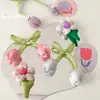 Nuevo ramo de lazo capullo de tulipán con materiales florales DIY materiales de embalaje para regalo hechos a mano