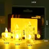 Lâmpada de vela de cristal transparente LED vela eletrônica pequena vela de chá bar lâmpada decorativa presente de aniversário acrílico vela
