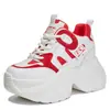Altura Interior Zapatos de Mujer 8cm Nuevos Transpirables Zapatos Torre Suela Gruesa Malla Pequeños Deportivos Casuales para Mujer A8860