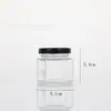 Garrafa de mel de vidro transparente de 25ml, frasco de vidro selado, garrafa de ninho de pássaro, garrafa de mel de tamanho pequeno, garrafa vazia de geléia