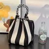 Mercado Universal Bolso de Hebilla Tejido Portátil para Salir a Trabajar Bolso de Mano de Gran Capacidad Bolso Cuadrado Pequeño para Viajes Diario Bolsa de Almacenamiento
