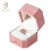 Caja para Anillo Estilo Ins Nuevo Patrón Phnom Penh Caja para Joyas Creativa Octogonal Botón Dorado Caja para Collar Caja para Joyas Caja de Terciopelo