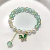 Sem Tabus DIY Pulseira Chinesa de Flor Borboleta com Miçangas para Mulheres com Boa Aparência Estilo Ins Pulseira Presente de Melhor Amiga
