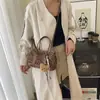 Bolso de Mano de Gamuza con Estampado de Leopardo Mate de Nicho a la Moda, Bolso Cruzado Pequeño Cuadrado Versátil para la Nueva Temporada de Otoño e Invierno, Bolso de Concha para Mujer