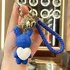 Pingente de chaveiro de animal fofo em resina, chaveiro moderno de acrílico colorido, decoração para bolsa e carro, pequeno presente