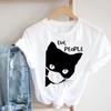 Camiseta branca com estampa de pata de cachorro e gato, amor por animais, manga curta, feminina, comércio exterior, desejo internacional/ebay Amazon