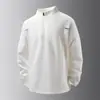 Explorer Comércio Exterior Transfronteiriço Primavera e Outono Novo Fitness Corrida Esportes Camisa de Treino Masculina de Manga Longa com Zíper Parcial Gola Alta Camada de Base