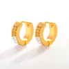 Atacado Comércio Eletrônico Transfronteiriço Mais Vendidos Brincos de Diamante Polidos à Mão em Aço Inoxidável, Presilhas de Orelha, Brincos e Brincos da Moda