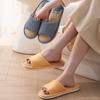 Pantuflas de Lino de Dibujos Animados para Mujer Primavera y Otoño Hogar Interior Antideslizantes Transpirables Suela Suave Silenciosas Sandalias y Pantuflas de Hogar para Hombre Venta al por Mayor