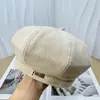 Novo chapéu boina de lã quente para outono e inverno, temperamento de compras, letras, combina com tudo, quente, literário, feminino, chapéu de abóbora