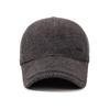 Chapéu Quente Outono e Inverno para Meia-idade e Idosos Moda Simples para Exterior à Prova de Frio Proteção para as Orelhas Boné de Baseball com Forro de Lã Boné Espessado para Homens