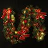 Hongyu Especial Transfronterizo para Ratán Navideño de PVC Verde Hotel Centro Comercial Bar Decoración Colgante para Puerta Ratán Navideño Encriptado