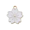 Set Mixto de 30 Dijes de Flor de Esmalte Blanco, Nuevos Accesorios DIY de Rosa y Margarita, Colgantes Pequeños, Dijes para Pendientes y Colgantes