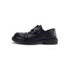 Zapatos de Cuero Redondos Estilo Retro Sgirl Twtw para Mujer 2026 Nuevos Mocasines Derby Brogue de Suela Gruesa Estilo Británico