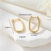 Brincos Geométricos Europeus e Americanos Cross-border Moda em U Feminino 14K Micro-inlaid Brinco de zircão Fivela Corpo DIY Brincos Acessórios