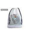 Bolsa con Cordón Frosted de Dibujos Animados en Stock Bolsa de Empaque para Calcetines de Toalla Suave de Algodón Bolsa de Almacenamiento para Ropa de Viaje y Zapatos