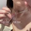 Collar de flor de plata con diseño de nicho, cadena de clavícula personalizada, elegante, combina con todo, anillo y pendientes del mismo estilo, moda femenina