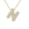 Collar Nuevo Estilo Europeo y Americano 2024 con Incrustaciones Collar de 26 Letras Burbuja Moda para Mujer Regalo de Cumpleaños Joyería