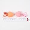 Pintura de Goma Corazón de Melocotón Llavero Estuche para Auriculares AirPod s Colgante Colgante de Amor Accesorios para Coche Colgante Colgante