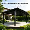 Cochera de Aleación de Aluminio Cobertizo de Estacionamiento Exterior Alta Resistencia Soporte para Patio de Villa Tamaño Personalizado Disponible Cochera