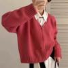 Cardigan de Tricô com Gola V e Zíper Duplo Estilo Coreano para Mulheres 2025 Primavera e Outono Novo Versátil Emagrecedor Jaqueta Suéter Curta