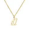 Cadena con Colgante de 26 Letras Inglesas de Acero Inoxidable para Mujer, Nuevo Estilo Europeo y Americano, Accesorios Sencillos de Colgante de Nombre al por Mayor Moda