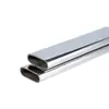 Tubo Oval Decorativo de Aço Inoxidável 304 Espelho Escovado Tubo de Forma Especial Engenharia Aço Inoxidável 316 Tubo Oval Plano Fabricante