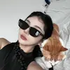 Ming mismas gafas de sol mujer 2025 nuevas gafas de sol galaxia nebulosa Europa y América marco pequeño moda coreana gafas ojo de gato