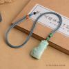 Cordón colgante tejido a mano con hebilla de seguridad, collar de cuentas verdes, colgante de cuerda ajustable para hombres y mujeres, venta al por mayor de fábrica