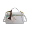 Bolso cuadrado pequeño transfronterizo súper popular con estampado de lichi, bolso de hombro único, nuevo estilo Heng Geng, bolso cruzado de moda de alta gama versátil, bolso para lonchera