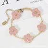 CDD nova flor de ameixa pulseira dupla face fritilar de quatro folhas pulseira de trevo AliExpress Amazon comércio exterior transfronteiriço