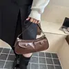 Bolsa de ombro fashion estilo coreano para o dia a dia, nova bolsa de ombro casual simples de inverno, bolsa de axila de nicho