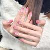 Uñas Portátiles Puras Hechas a Mano, de Gama Alta, Deslumbrantes Hielo-Transparente Ojo de Gato Diamantes Triturados, Lujo Ligero, Puro Deseo, Manicura Dulce y Fresca, Uñas Postizas Removibles