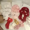 Conjunto de Gorro y Calcetines para Bebé Niña, Gorro de Hilo con Corona Floral, Gorro Protector de Fontanela para Recién Nacido, Gorro Indio