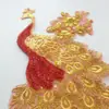 Acessórios de Vestuário Outono e Inverno Malha Bordado com Fio Dourado Lantejoula Série Animal Termofusível Pavão Roupas Infantis Atacado L103