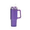 Taza Termo de Acero Inoxidable Transfronteriza con Asa Taza Portátil con Popote Asa Transfronteriza 40 oz Taza de Coche de Primera Generación Taza de Cerveza